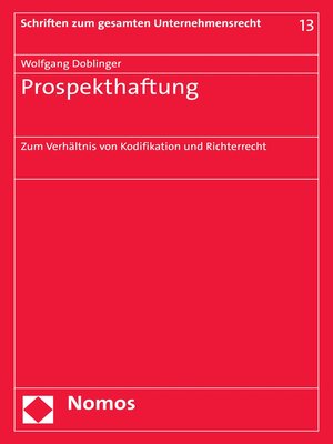 cover image of Prospekthaftung